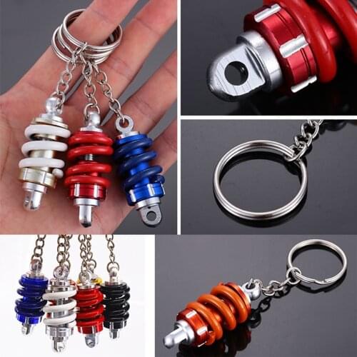 Car Auto Motorcycle Keychain Decoration Keyring Motorbike Key Chain Key Ring Parts Creative Keychain Shock Absorber Model Style