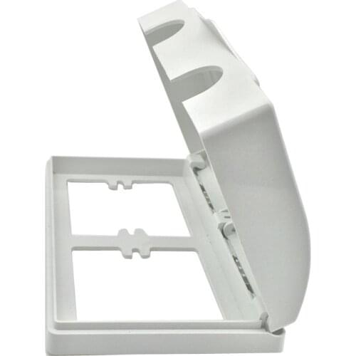 #86 White Double Socket Protector Electric Plug Waterproof Safe Protective Cover Box