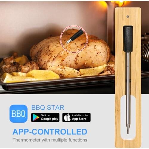 Wireless Bluetooth Meat Thermometer Digital Oven Temperature Probe BBQ Smoker For Barbecue Steak Food Smart Kitchen Accessories