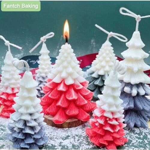 Christmas Mold Tree Pine Cone 3D Silicone Cake Decoration Fondant Tools Snowflake DIY Candy Chocolate Resin Art Candle Moulds