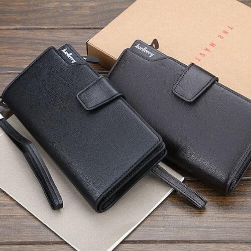 Men Wallets Long Style High Quality Card Holder Male Purse Zipper Large Capacity Brand PU Leather Wallet For Men