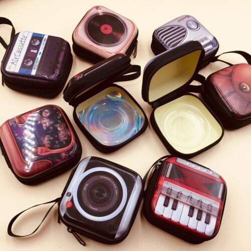 FDshine Eyelashes Box Empty Piano Earphone Flower Pattern Fit One Pair Regular Lashes or 25mm 5D 3D Mink Eyelash