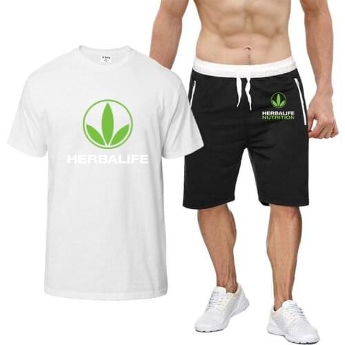HERBALIFE NUTRITION 2021 New Polo Shirts Men Comfortable Short sleeve shorts suit Cotton Harajuku Tops Casual Sport T-Shirt Tees