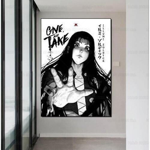Canvas Painting Anime Poster Hunter X Hunter Illumi Home Decor Wall Art Prints Modular Unique Pictures Living Room Bedroom Frame