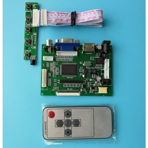 Kit Work for HL070TN94 800X480 2AV Controller Board Remote Driver TTL Panel VGA AV Monitor Screen 50pin Display LED HDMI LCD