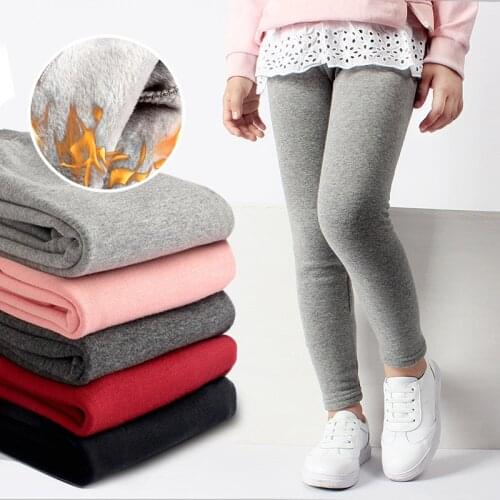 Girls Leggings Winter Clothes for Children 2020 Thick Warm Trousers Cotton Fleece Lined Leggings Kids Long Pants Girl Clothing