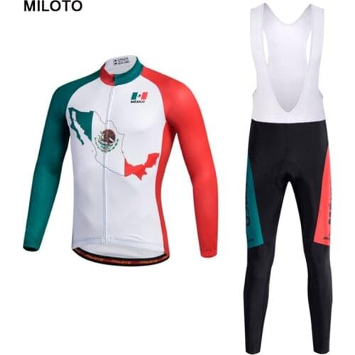 MEXICO Shirt Miloto Long Sleeve Cycling Jersey Bike Jersey cycling clothing maillot ciclismo roupa ciclismo Cycling set
