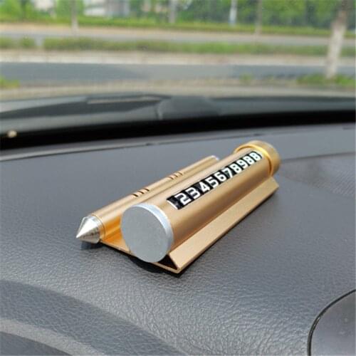 Metal Temporary Parking Number Plate Aroma Bracket Safety Hammer for Ford Focus Fusion Escort Kuga Ecosport Fiesta Falcon EDGE