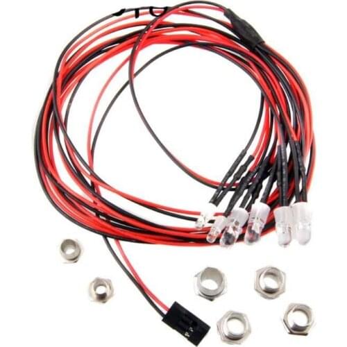 Model Car Upgrade Modified Parts LED Car Light 4/6 Lights 5mm Lamp Beads F3ME