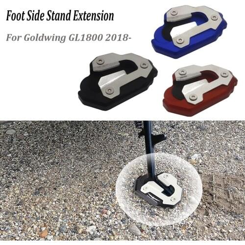 New For Honda Goldwing GL1800 Motorcycle Side Stand Enlarger Plate Kickstand Enlarge Foot shelf Gold Wing GL 1800 2018-2021 2020