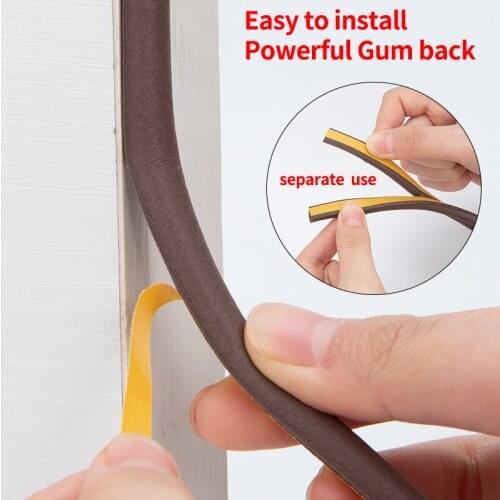 Foam Sealing Strips Car Door Glass Window Sealing Strips Weatherstrip Anti Collision Rubber Strip Sound Self Adhesive Seal Strip