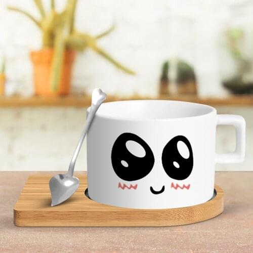 Personalized Wood Altlıklı Ceramic Cup