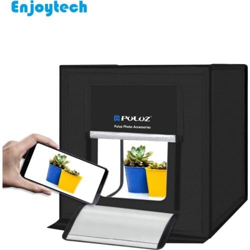 PULUZ New 40*40*40CM Mini Photostudio Softbox Studio Portable Desktop Photo Box Photography Studio Soft box With LED Lighting