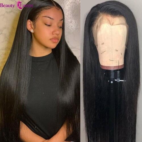 Straight Lace Front Wig 13x4 Brown Lace Closure Wig PrePlucked With Baby Hair Natural Hair Line Remy 100% Human Hair Wigs