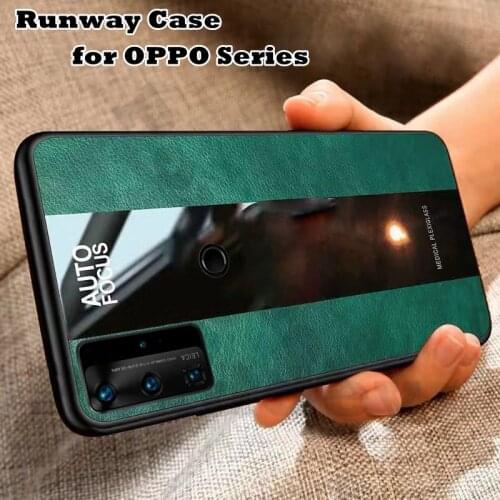 Luxury Runway Case For OPPO A53 2020 A31 A5 A9 A52 A72 A91 A5S AX7 A12 A15 A74 Reno 2 Z 3 Realme XT X2 Pro GT Leather Soft Cover