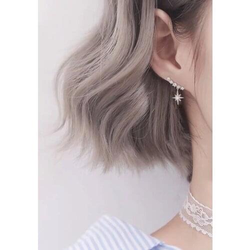 Stud Earring New Hot Sell Trendy Super Shiny Zircon star 925 Sterling Silver Earrings for Women Wholesale Jewelry stud earrings