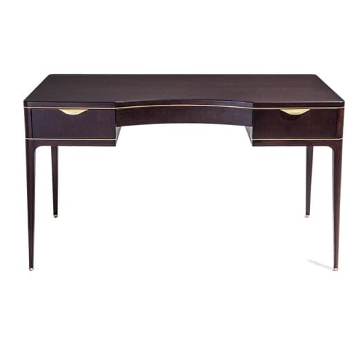 Modern Chinese simple solid wood desk office computer desk light luxury study desk bookcase combination