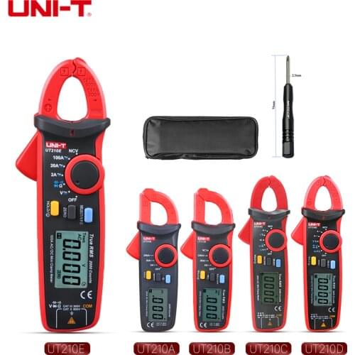 UNI-T Digital Clamp Meter Multimeter UT210E UT210D UT210C UT210B UT210A MINI True RMS Auto Range AC DC Volt 100A Ohm Capacitance