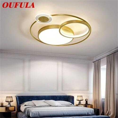 OUFULA Gold Ceiling Light Modern Creative Nordic Lamp Fixtures LED Home For Living Dining Room