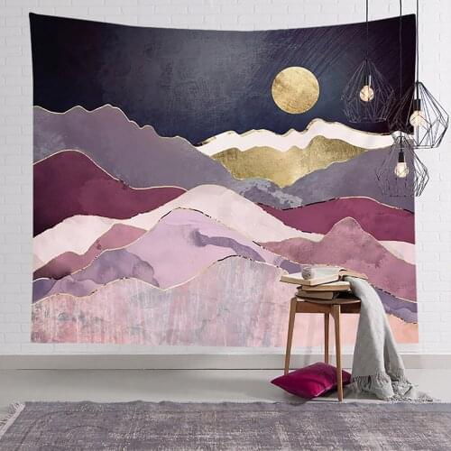 1PC Nature Landscape Tapestry Wall Hanging Aesthetic Tapestries Beach Towel Shawl Home Room Decor Short Fluff Small