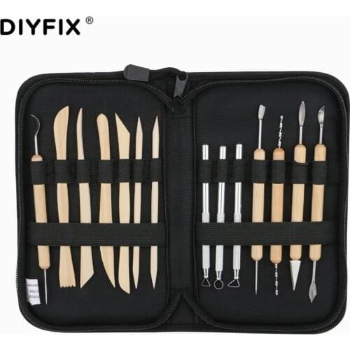 14 in 1 Clay Sculpting Kit Sculpt Smoothing Wax Carving Pottery Ceramic Tools Polymer Shapers Modeling Carved DIY Hand Tools Set