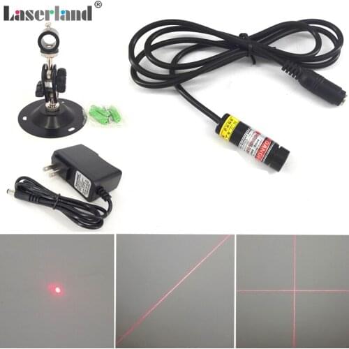 1688 Focusable 648nm 650nm 50mw Red Laser CROSS Module Diode PSU Glass Lens