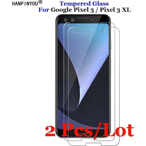 2 Pcs/Lot For Google Pixel3 5.4" Tough Tempered Glass 9H 2.5D Premium Screen Protector Film Guard Shield Google Pixel 3 XL 6.2"