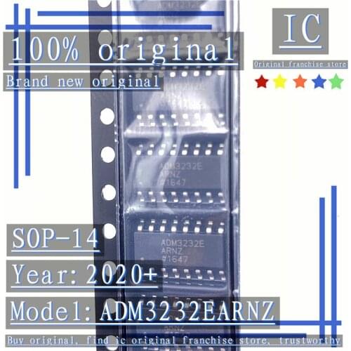 2020+100% Brand new original 10PCS-20PCS ADM3232EARNZ ADM3232E SOP-14 Interface driver receiver/transmitter chip