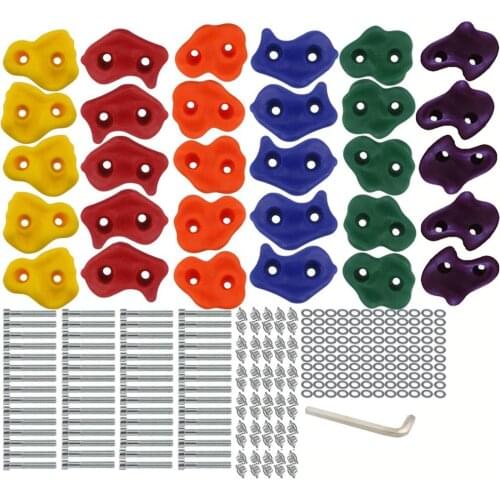 30PCS Rocking Climbing Playground Wall Climbing With Mounting Screws And Hardware