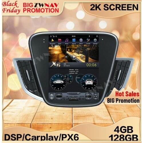 4+128G Tesla Carplay Screen For 2016 2017 2018 Chevrolet Cavalier Android GPS Audio Recorder Radio Navi Stereo
