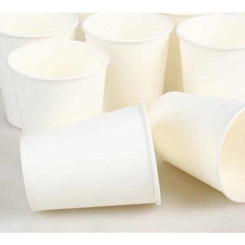 100pcs/Pack 250ml Pure White Paper Cups Disposable Coffee Tea Milk Cup Drinking Accessories Party Supplies