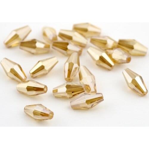 50Pcs/lot Nice colors to pick Faceted Crystal Glass Beads 6x11mm Double Cones Bicone Beads