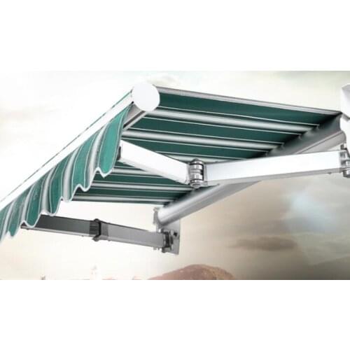 6*1.5m Wall-mounted retractable canopy Manual awning Outdoor Gazebos Waterproof Telescopic sheds