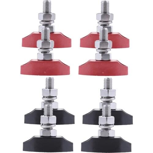 8Pieces Red & Black Junction Block Power Post Insulated Terminal Stud 6mm