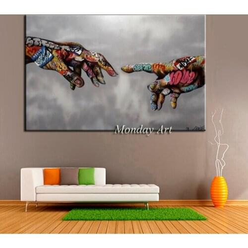 Abstract Hand Painted Blue Seascape Canvas Paintings Posters Unique Decor Wall Art Pictures For Living Room Bedroom Studio