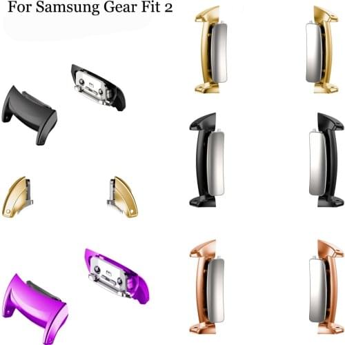 Watch strap adapter for Samsung Gear fit2 smart watch 18mm stainless steel watch strap metal connector Converte bracelet