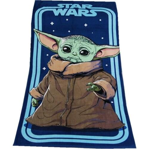 Disney Star Wars Master Yoda Bath Towel Baby Boys Kids Swimming Beach Towels 70x140cm
