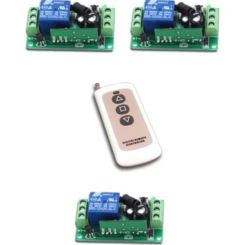 Low Price RF Wireless Remote Control Switch 1Channal Intelligent Family System 3XReceiver+1XWaterproof Transmitter with 3Buttons