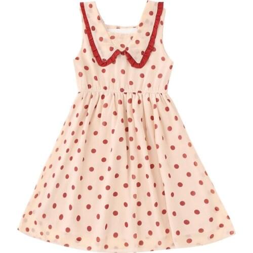 BINIDUCKLING Summer Dot Kids Girls Dresses 2020 Korean Style New Fashion Children Girls Dresses