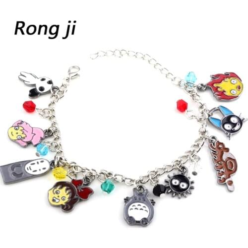 Wristlet Drop shipping Kikis Delivery Service Spirited Away Tonari no Totoro charm Bracelets & Bangles Enamel JEWELRY