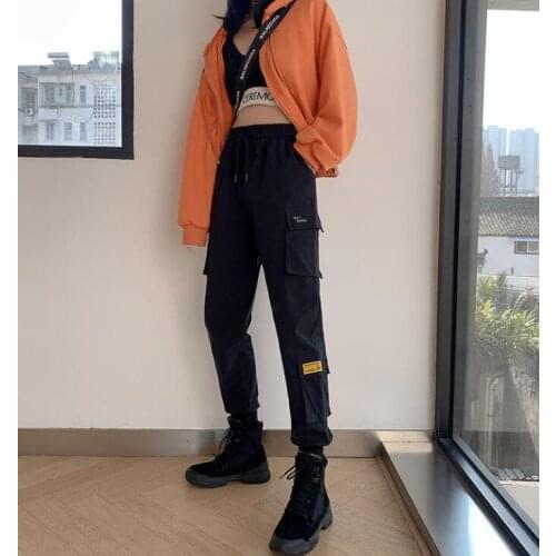 Black Women Pants Loose Women Trousers High Waist Autumn Women Pants Loose Overalls Women Trousers Pants Running Jogger Pants