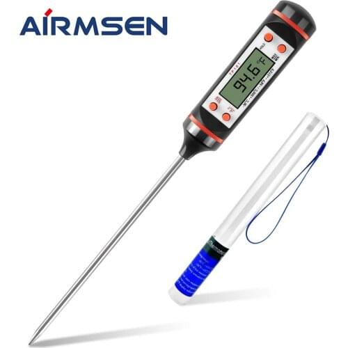 AIRMSEN Food Thermometer Digital Kitchen Thermometer Meat Water Milk Cooking Probe BBQ Electronic Oven Waterproof Kitchen Tools