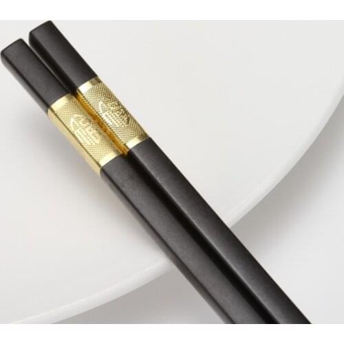 10pair Chinese Style Chopsticks Tableware Food Stick Alloy Catering Sushi Non-slip Household Kitchen Utensils Hashi Baguette