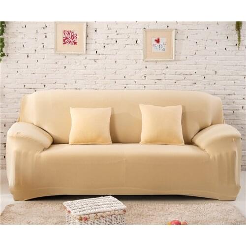 Hot Solid Color Stretch Sofa Cover Elastic Seat Couch Cover Love-seat Sofa Furniture Covers Slipcover Home Furniture Decoration