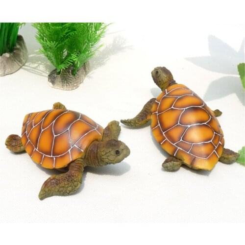 Artificial Polyresin Aquatic Sea Turtle Tortoise Aquarium Ornament Fish Tank Decoration Turtle Decor Turtle Toys