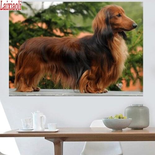 Dachshund dog 5D Diamond Painting cute puppy diy full square Diamond embroidery Needlework pet Crafts Diamond Cross Stitch art