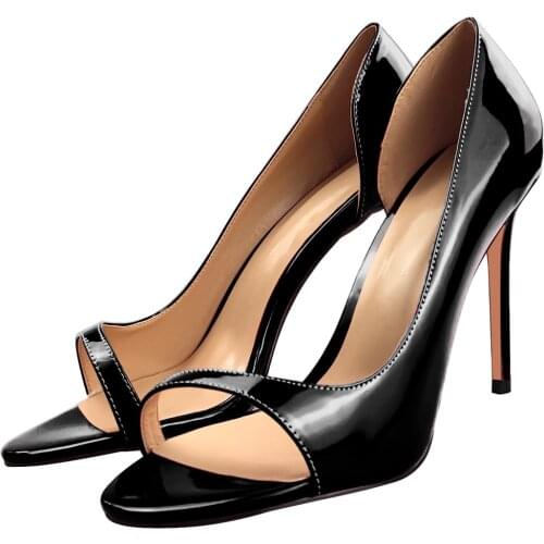 Fashion Women Sandals 12CM Stiletto High-heel High-quality PU Fabric Summer Womens Shoes