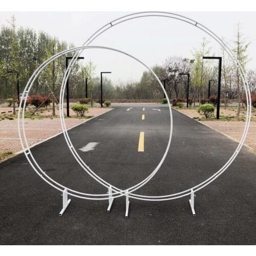 New wedding props ring double pole round arch frame flower door arch arch wedding door custom