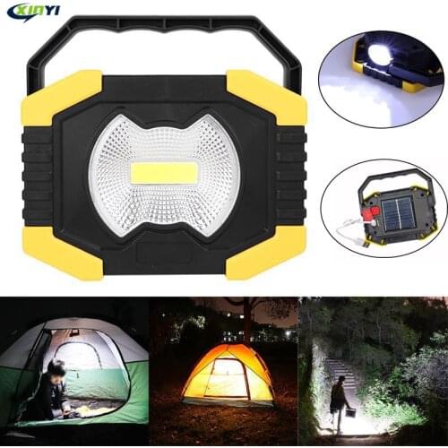 100W Portable Spotlight LED Work Light USB Rechargeable Flashlight Solar energy Light Built-in 2400mAh Battery For camping light