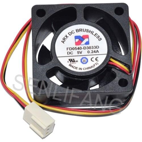 Well Tested FD0540-D3033D DC5V 0.24A 4 cm 3 Wires Cooling Fan 40*40*20 CM